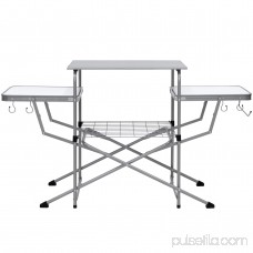 Best Choice Products Outdoor Deluxe Portable Folding Camping Grilling Table W/ Carrying Case